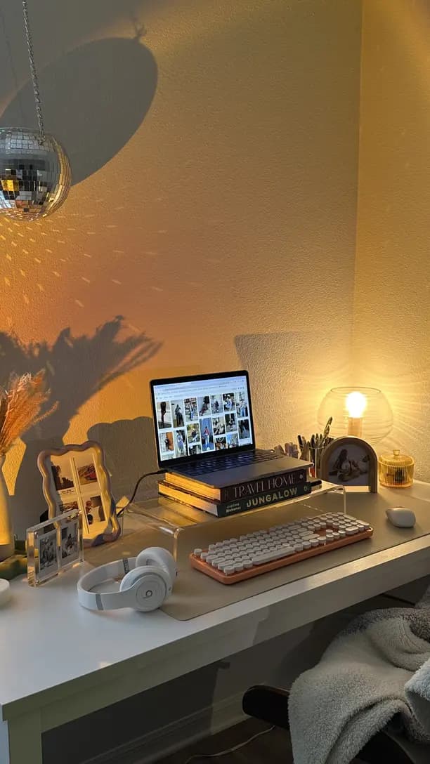 Two paths diverging in a creative workspace