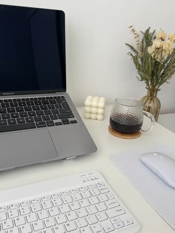 Creator reviewing a brand partnership contract on a laptop