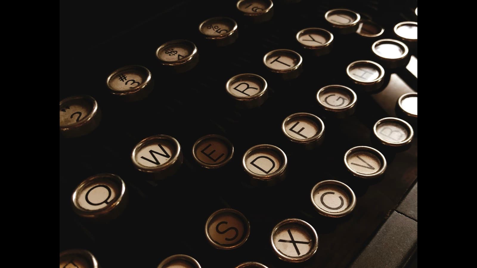 Vintage typewriter on a desk, representing writing and long-form publishing