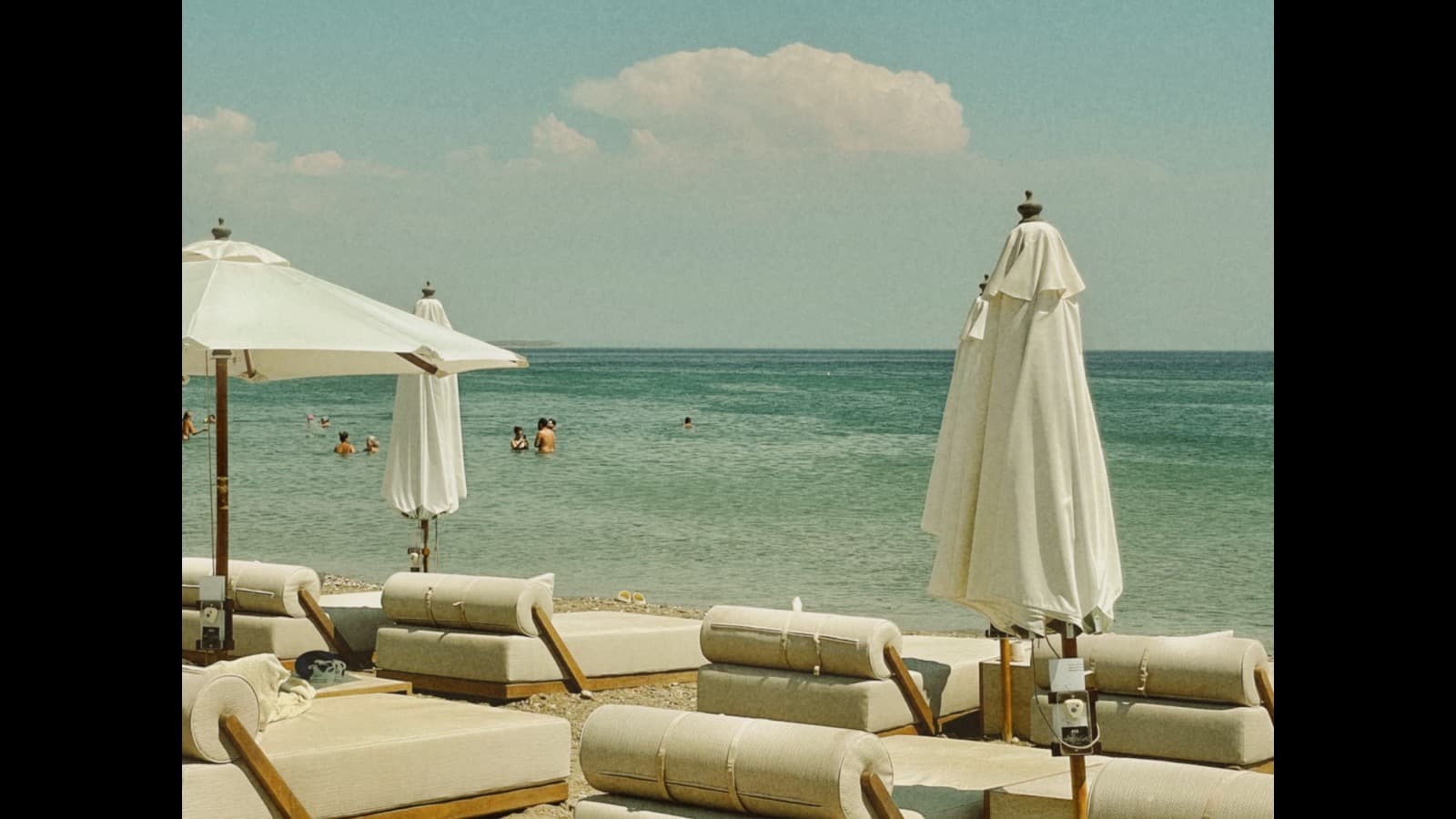 Scenic travel view with ocean and coastline, representing travel content creation